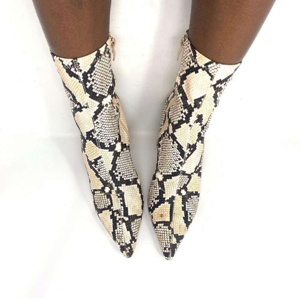 Snake Print Booties - Picture 2 of 5